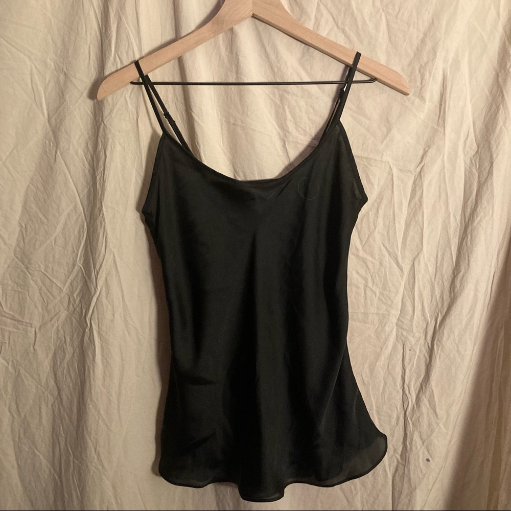 CAbi Satin Ruffled Tank Top Camisole